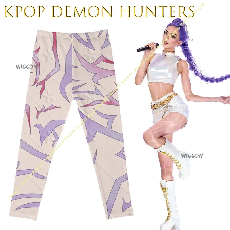 

AKpop Demon Hunters Rumi Demon Mark детские леггинсы узкие брюки аниме косплей наряд татуировка дьявол нижнее белье костюм на Хэллоуин ﻿