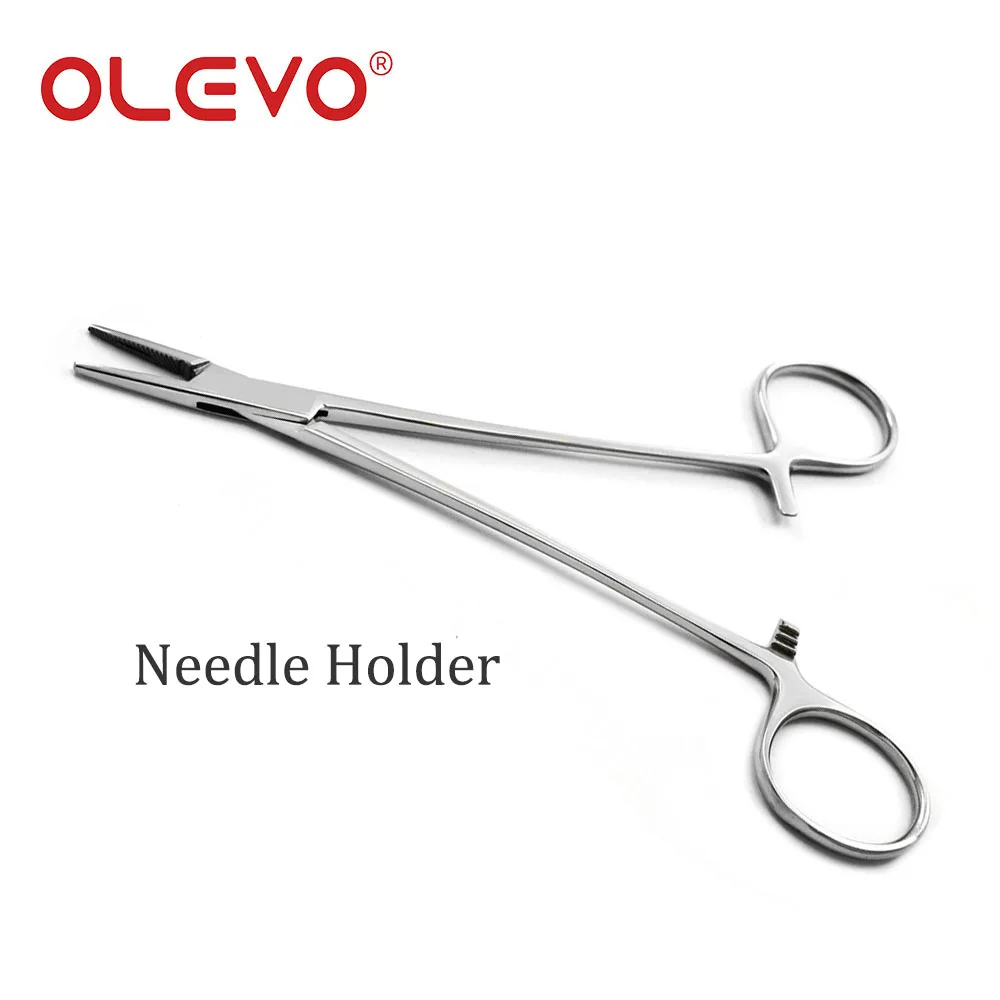 OLEVO Dental Surgicals Needle Holder Pliers Stainless Steel Forceps Orthodontic Stainless Steel Tweezer Dentist Instrument Tools