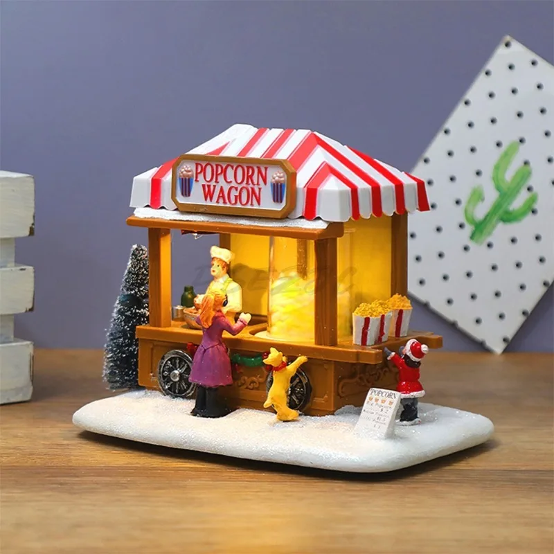 Christmas Glowing Music Snow Scenery House Showcase Home Furnishings Christmas Decorations Gifts