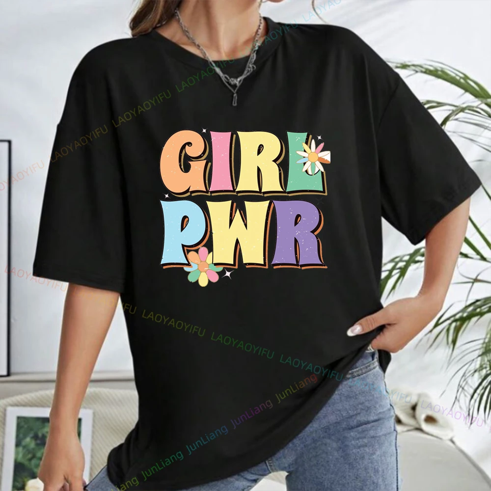 90'S Harajuku Fashion Women Girl Pwr Female Clothing T-shirts Goth Top Y2k Clothes Women's Blouse Woman Tops Shirt Offers Tees