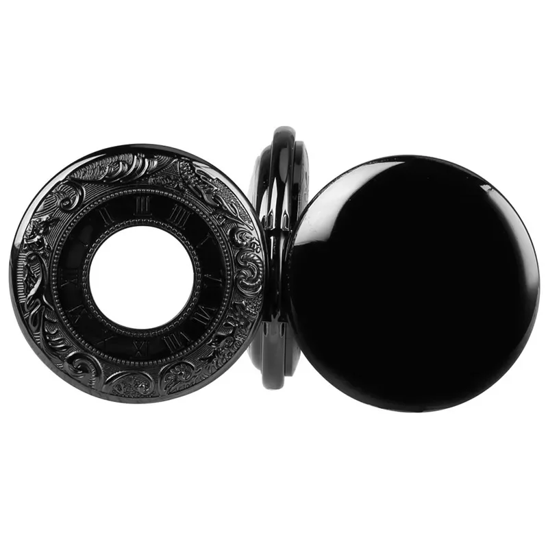 Bronze Men Women Handwinding Mechanical Pocket Watch Skeleton Timepiece Necklace Pendant Chain Clock Double Hunter Watches Gifts