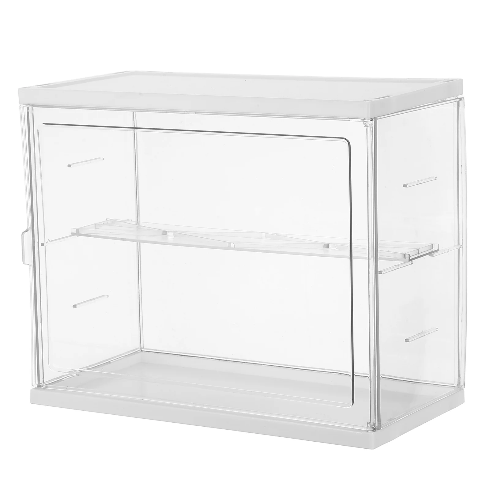 

Transparent Figure Display Box 2-Tier Stackable Acrylic Case for Action Figures Protective Showcase Collectibles