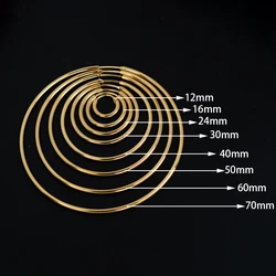 12mm-70mm Stainless Steel Tiny Simple Dainty Small or Large Round Hoop Earrings For Women Men Punk Smooth Circle Huggie Earrings