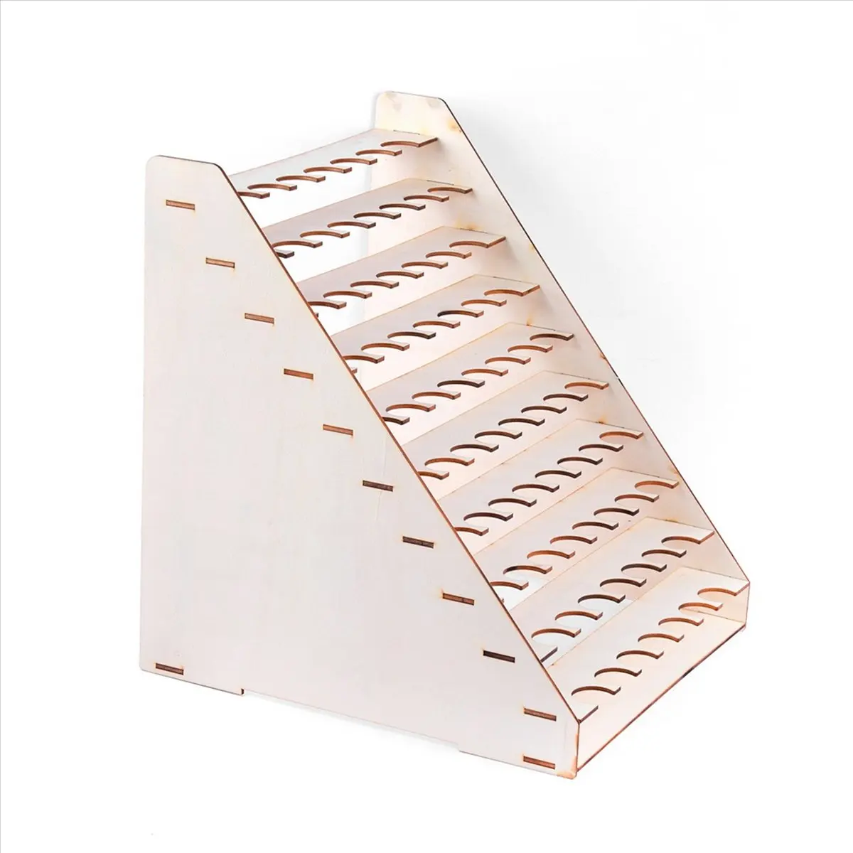 [CLOS] Wooden Organizer Tattoo Paint Bottles Display Rack Brushes Holder Stand Epoxy Microblading Storage Model Tool #1