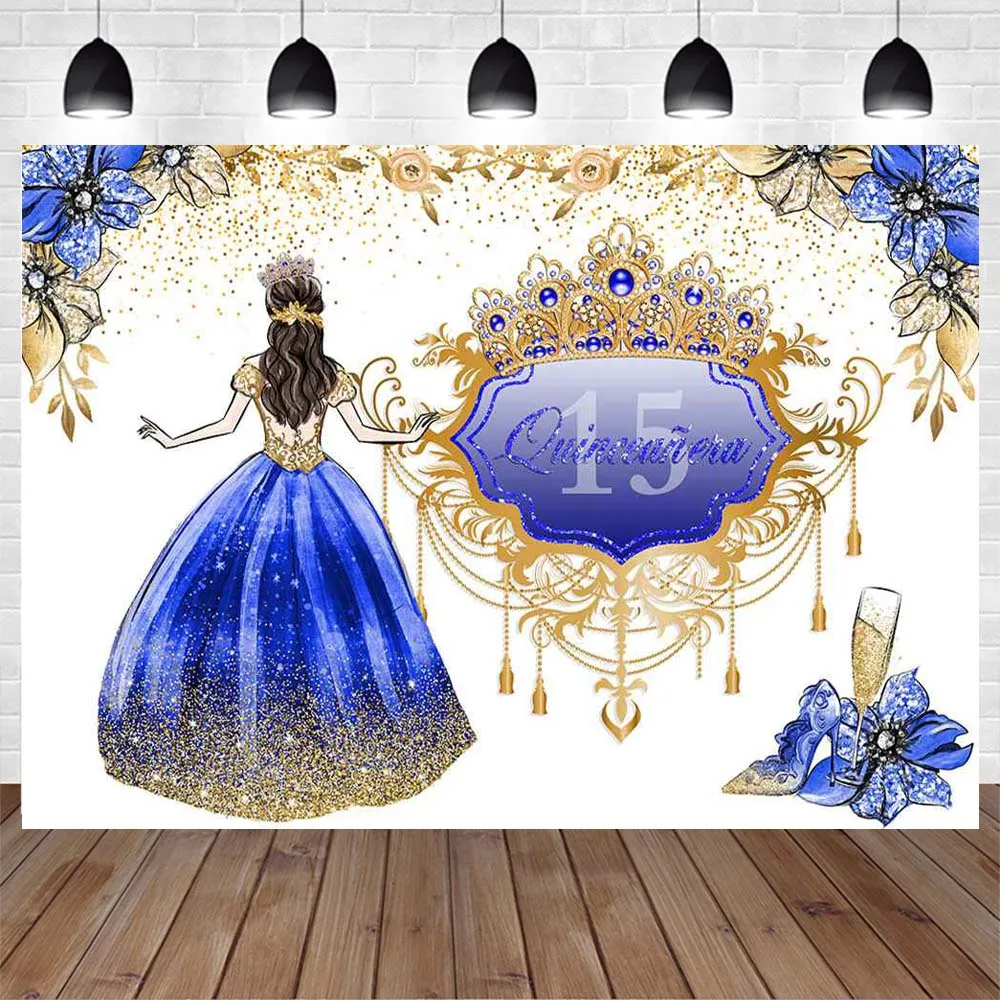 Mocsicka Quinceanera Girl 15th Birthday Party Photo Background Decor Princess Dresses High Heel Backdrops for Photography Studio