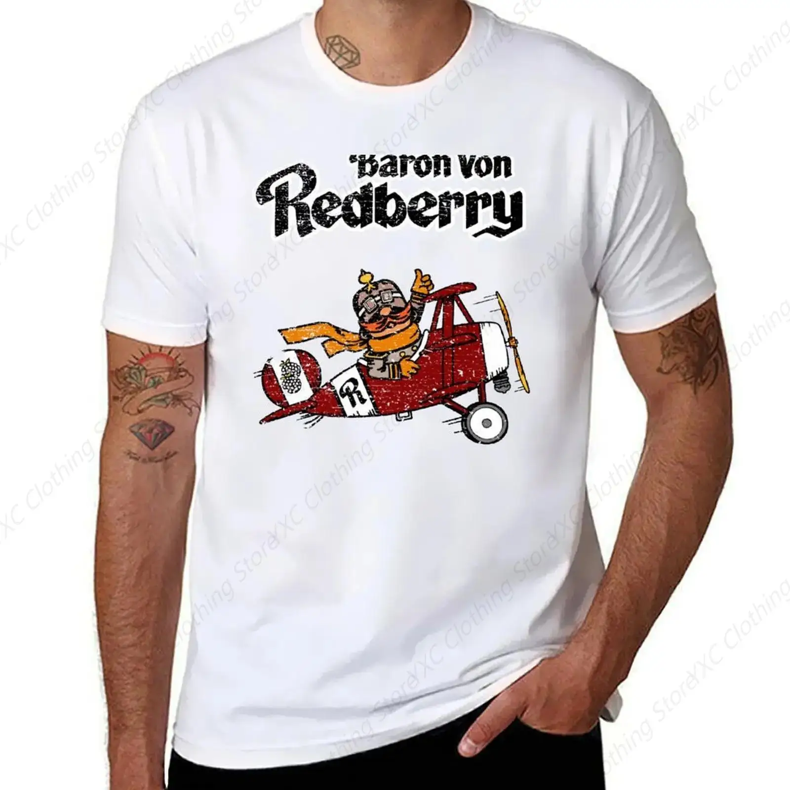 Baron Redberry men's T-shirt- Short Sleeve Crew Neck Soft Fitted Tees S - 6XL Fresh Classic Basic Tshirts