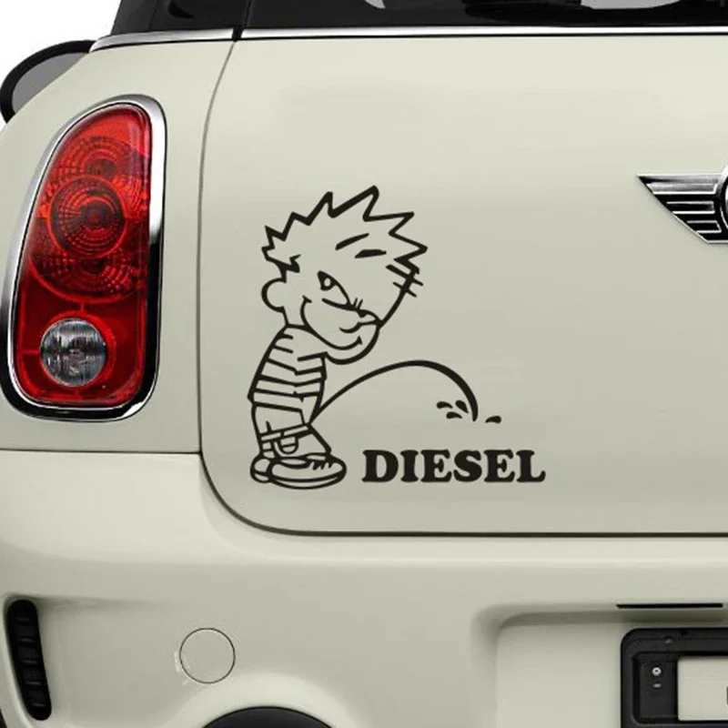 Adesivi per auto da 15cm divertenti bambini più adesivi in vinile Diesel paraurti per auto corpo lunotto posteriore tappo del serbatoio del carburante accessori decorativi