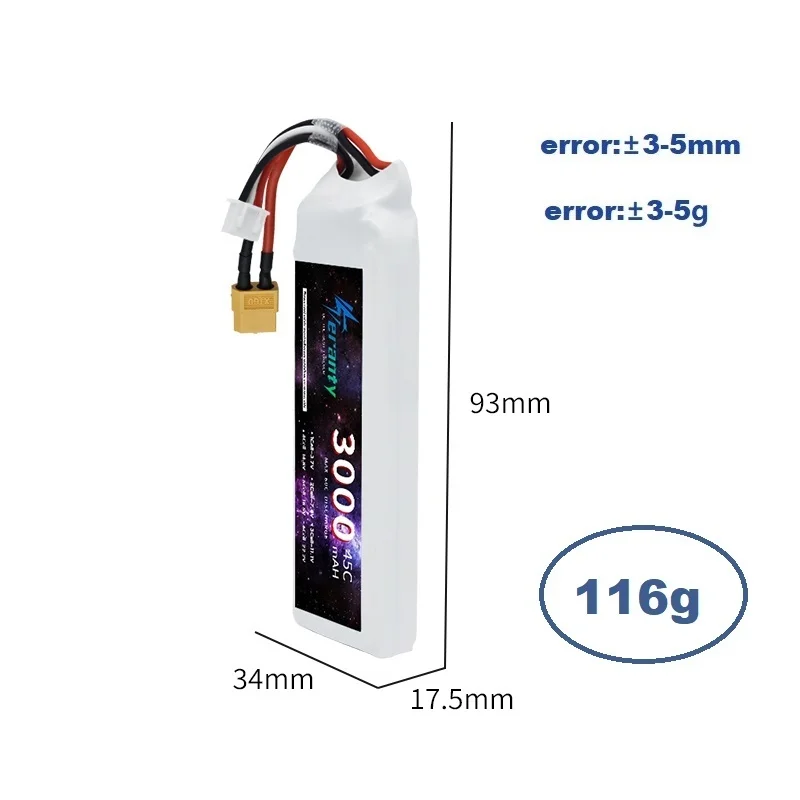 7.4v 3000mAh LiPo Battery 45C For RC Quadcopter Helicopter Car Boat Drones Spare Parts 2S 7.4V Battery With T/XT60/XT30/JST