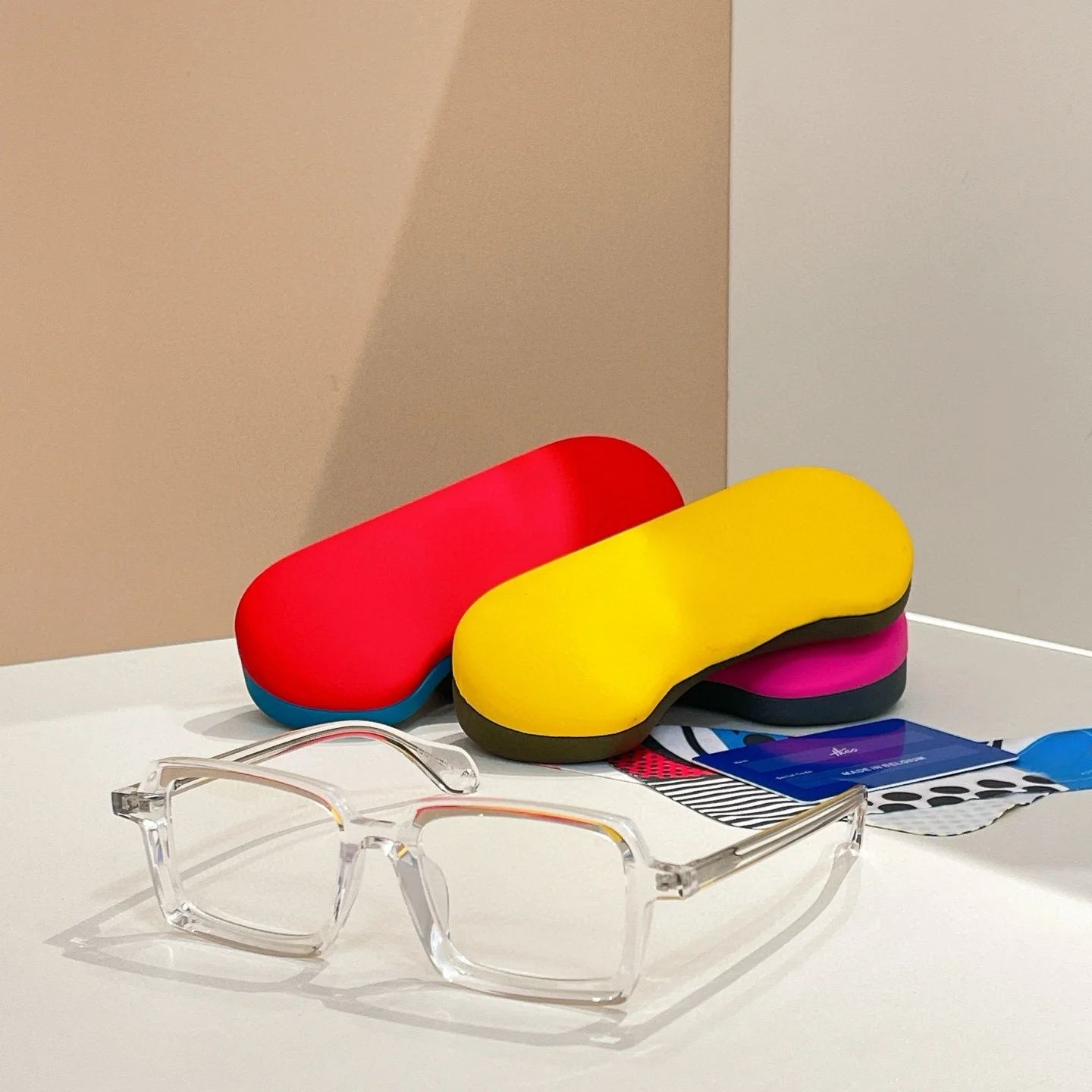 Belight البصرية إيطاليا خلات اليدوية جودة بلجيكا تصميم النساء الرجال مع حافظة النظارات إطار نظارات Mille + 86