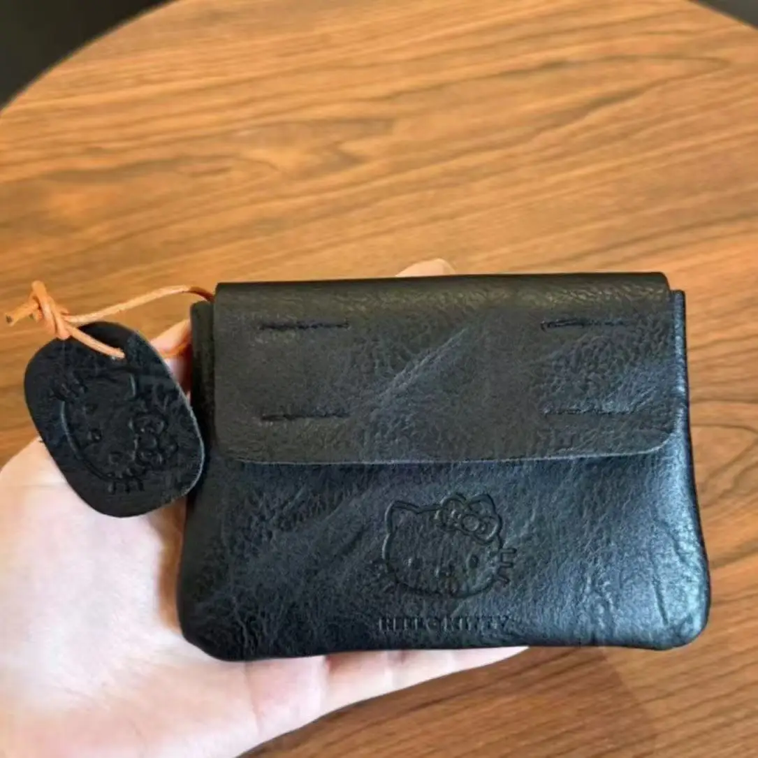 Cute Hello Kitty Red Leather Coin Purse Storage Bag Girly Heart Kt Portable Headphone ID Bag Portable Card Case Holder Organizer view 5