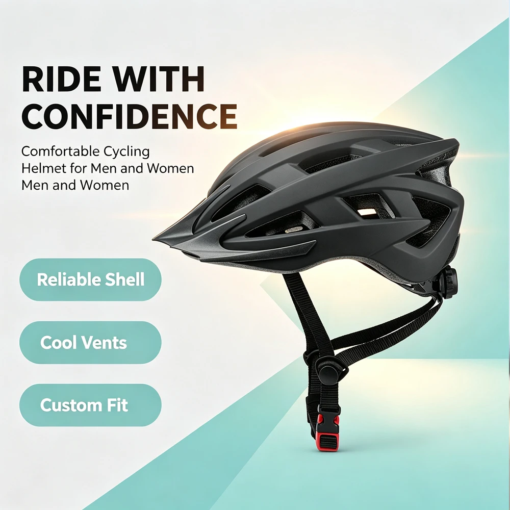1PC Lightweight Bicycle Helmet, Dial Fit Adjustment Cycling Helmet For Adult  Youth, Mountain Road Bike Safety Protective Helmet