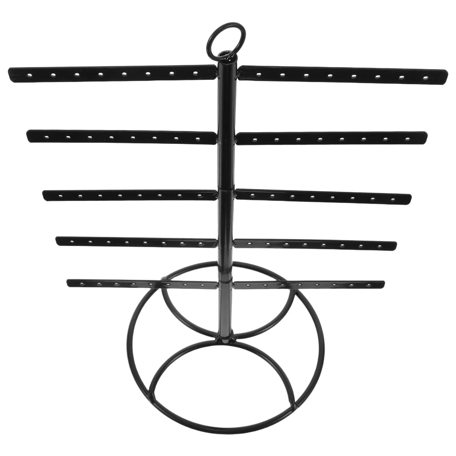 

Multi Tier Detachable Metal Jewelry Display Stand T Shape Earring Organizer Rack for Earrings Necklaces Bracelets Storage