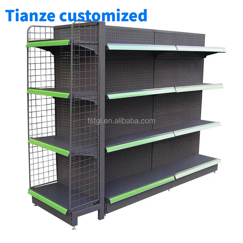 [Customized]Factory Directly Middle Back Shelf Double Sided Shelf Supermarket Shelf Display rack