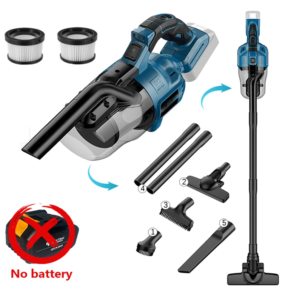 Portable Cordless Vacuum 400W Dry 6 in 1 Handheld Electric Vacuum Cleaner for Floor Carpet Car，For MAKITA /De-Walt/Milwaukee