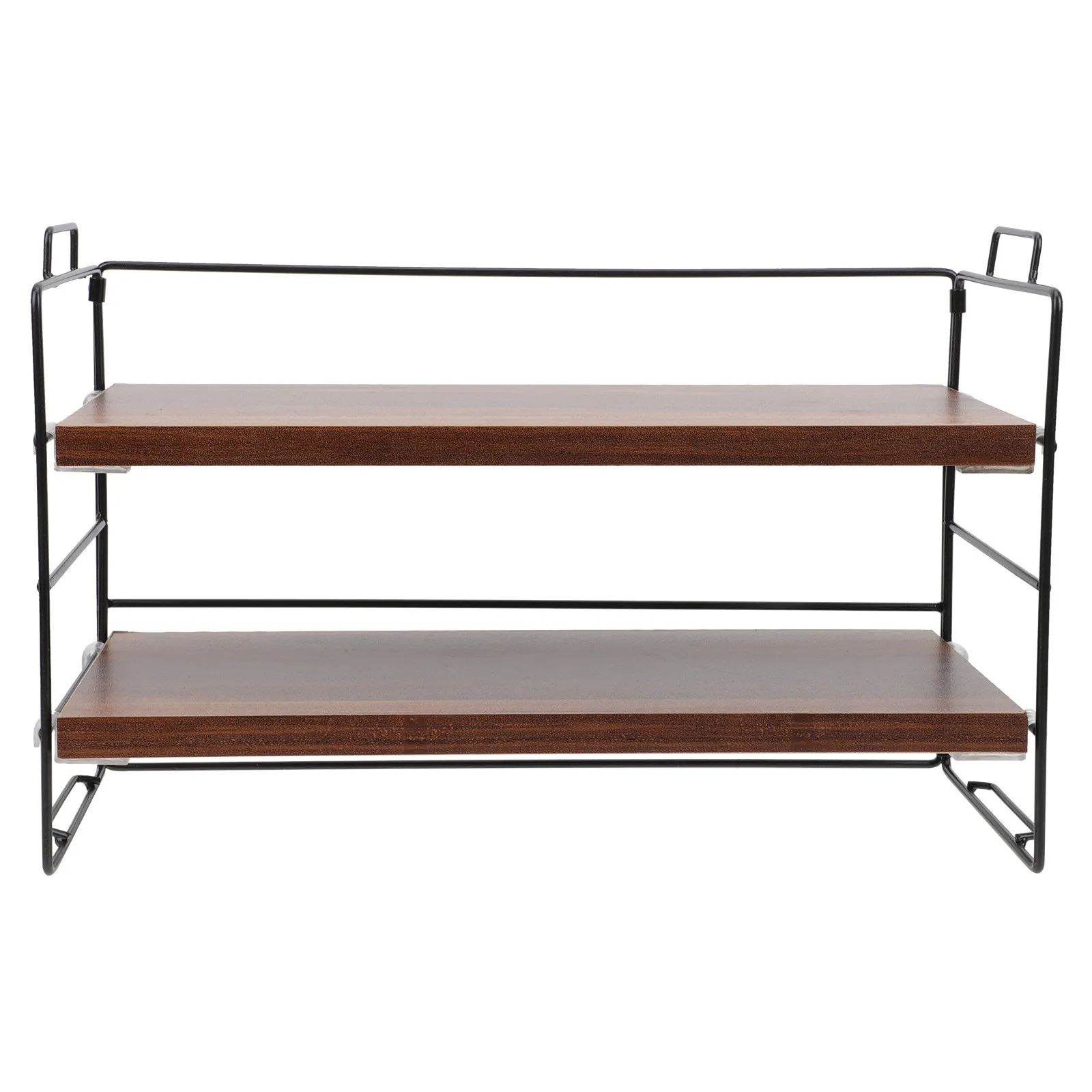 Multilayer Iron-Art Bookshelf Simple Elegant Design Office Desktop Organizer Small Book Storage Shelf Desktop Storage Holder