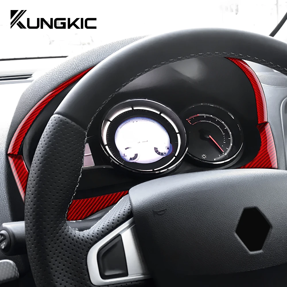 Real Soft Carbon Fiber Sticker For Renault Fluence Megane RS 2009 2010 2011 2012 2013 2014 2015 LHD RHD lnstrument Accessories