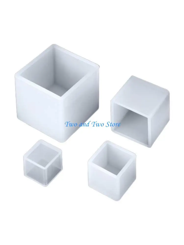 HX6F Square Silicone Mould Jewelry Casting UV Epoxy Mold DIY Crafts Dried Flower Home Decorations Flower Pot Mold