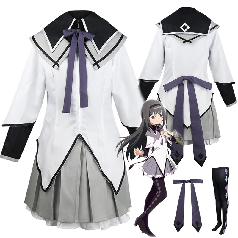 Puella Magi Madoka Magica Homura Akemi Cosplay Kostüm Anime Madoka Magica Magi Kostüm Homuras Akemi Cosplay Uniform Kleid