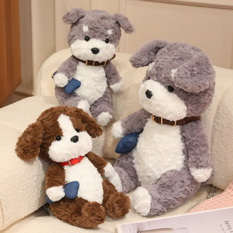 22-45cm Simulatie RealLife Huisdier Schnauzer Pluche Speelgoed Gevuld Pluizig Dier Schattige Beagle Hond Baby Appsease Pop Zacht Kinderen Speelgoed Cadeau