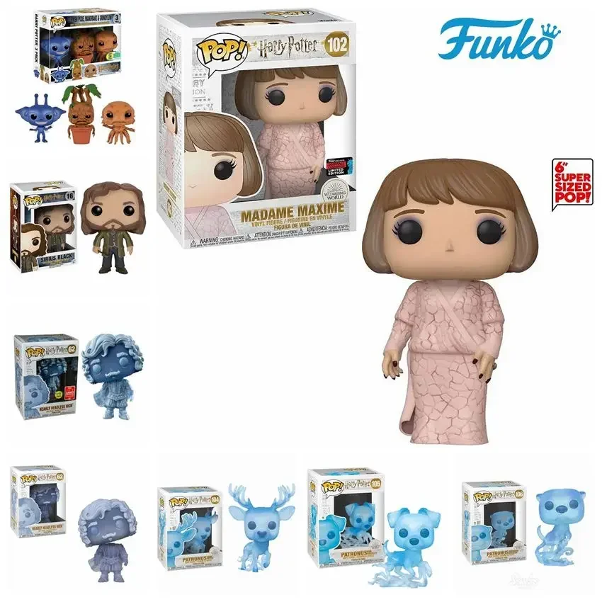 FUNKO Pop Harri Potter NEARLY HEADLESS NICK 62 Sirius Black 16 MADAME MAXIME 102 GRINDYLOW Figura Coleção de Vinil Modelo Brinquedos