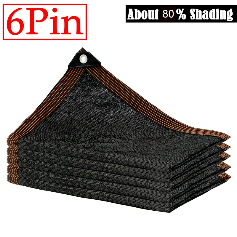 3/6/12 Pin Anti-Uv Zwart HDPE Zonnescherm Netto Tuin Plant Cover Pergola Luifel Scherm Landbouw Kas zonnescherm Netten ﻿ ﻿ ﻿ ﻿