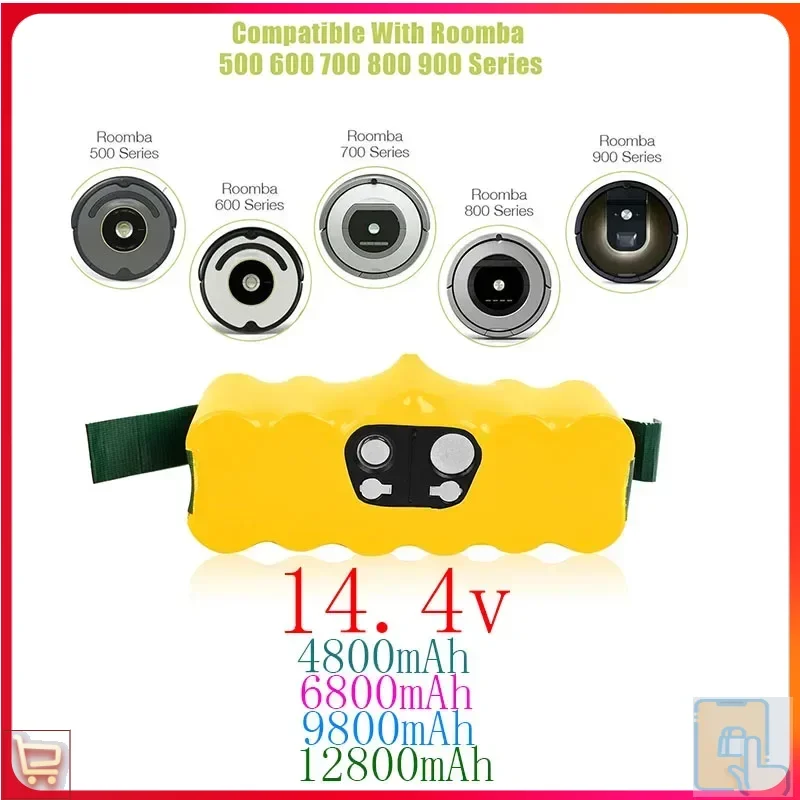 

-Оригинальная батарея Roomba для пылесоса 14,4 В iRobot Roomba 500, 600, 700, 900, 650, 780, 800, литий-ионная батарея