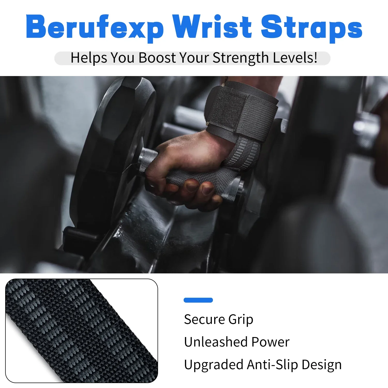 أحزمة معصم لرفع الأثقال مع حزام دعم المعصم، أغطية معصم لرفع الأثقال من القطن غير قابلة للانزلاق والمبطنة، رفع صالات الألعاب الرياضية #4
