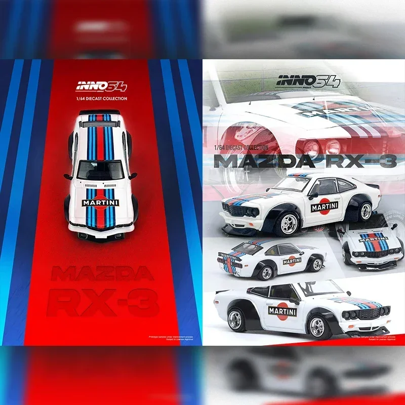 プレセール INNO 1:64 マツダサバンナ RX3 MTN レーシング ライバー ダイキャスト ジオラマ カー モデル コレクション おもちゃ