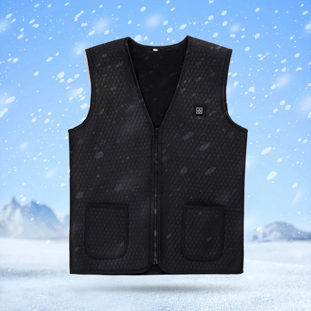 7 Areas Heated Vest Electric Heating Vest Thermal Heated Waistcoat Washable Electric Heating Gilet Smart Heating Vest for Winter