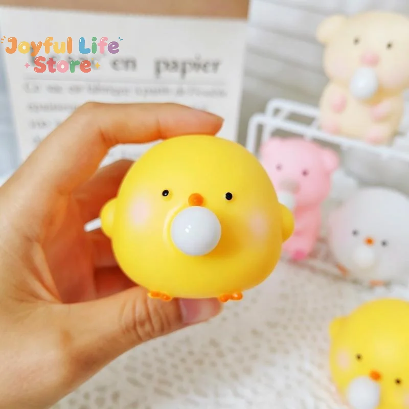 Hot Cute Blow Bubble Chick  Fidget Toys Soft Squeeze Sensory Toy for Kids Anxiety Relief Christmas Stocking Stuffer Gift