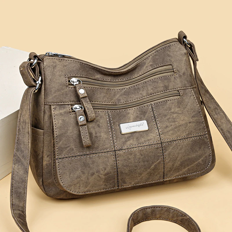 Women's Canvas Shoulder Bag Fashion Multi-functional Outdoor Shoulder Bag Women's Commuter Large Capacity Shoulder Bag Crossbody