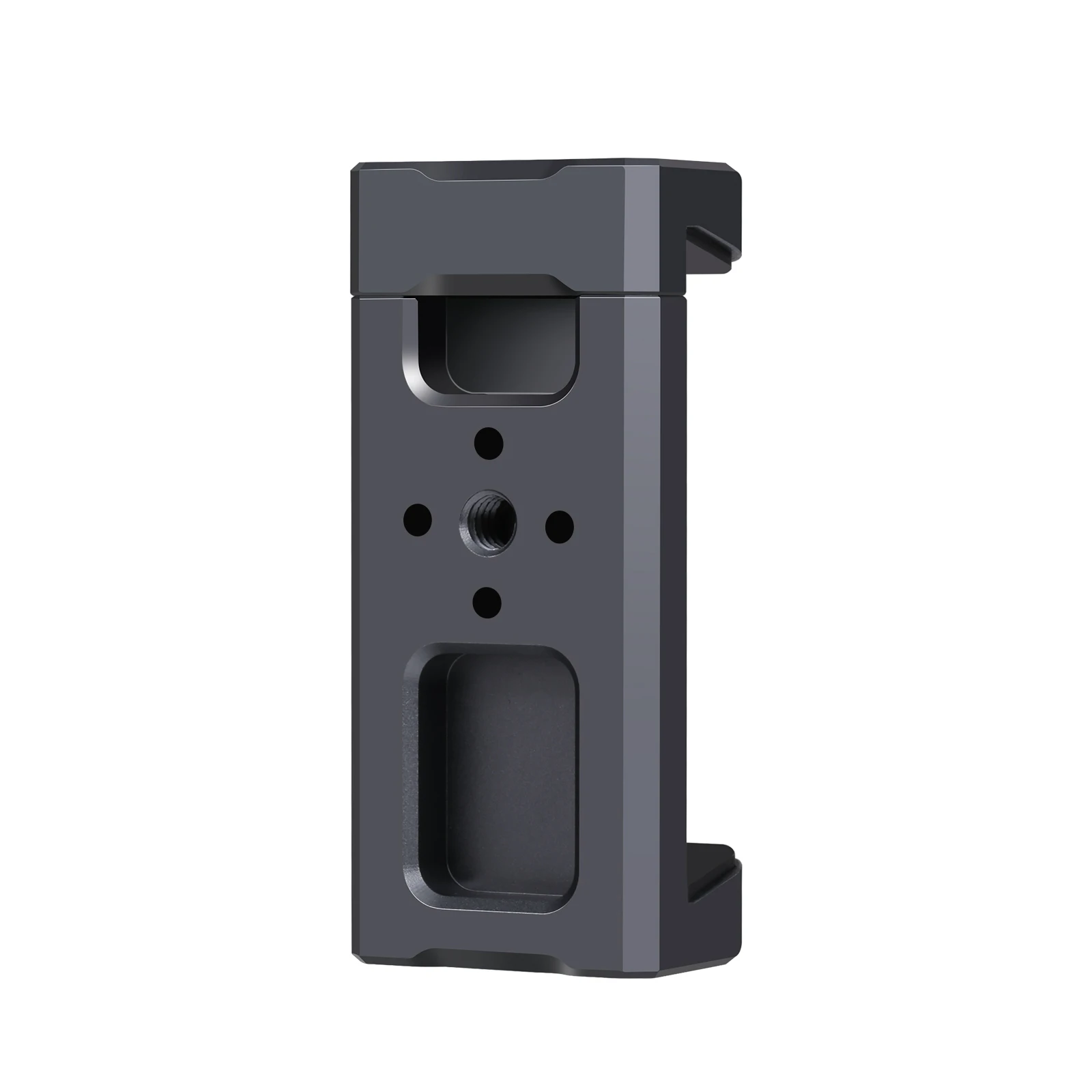 PULUZ Aluminum Alloy Cold Shoes Phone Clamp Holder Bracket & 1/4 Screw Hole for iPhone / Samsung / Huawei 6.5cm to 9cm Phones