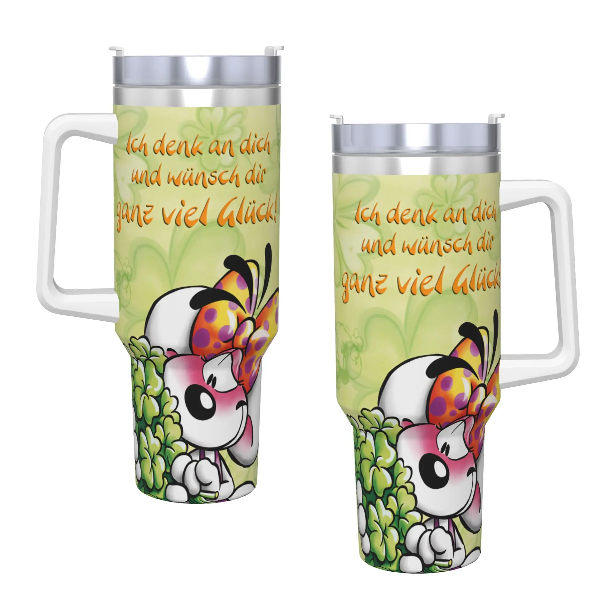 Diddl Cartoon Sleep Stainless Steel Tumbler  Travel Mugs Cup Large Coffee Mug Heat Preservation Cold Drink Milk Tea Water Bottle