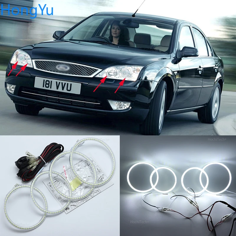 

SMD Led Angel Eyes Kit Превосходное ультра яркое освещение ДХО дневные ходовые огни для FORD Mondeo MK3 2001-2007