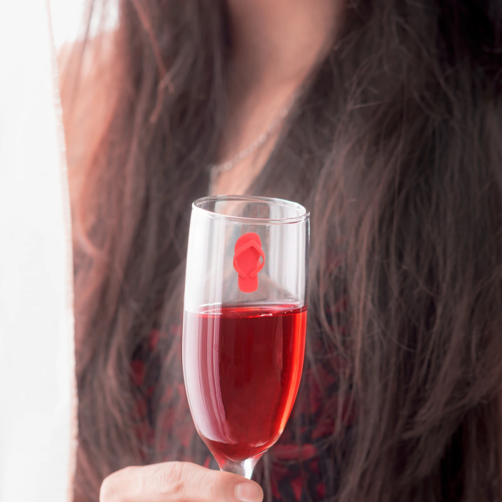 

9pcs Silicone Wine Glass Marker Slipper Shaped Drink Tags Party Supplies Bar Tool For Home Gathering Cocktail Event