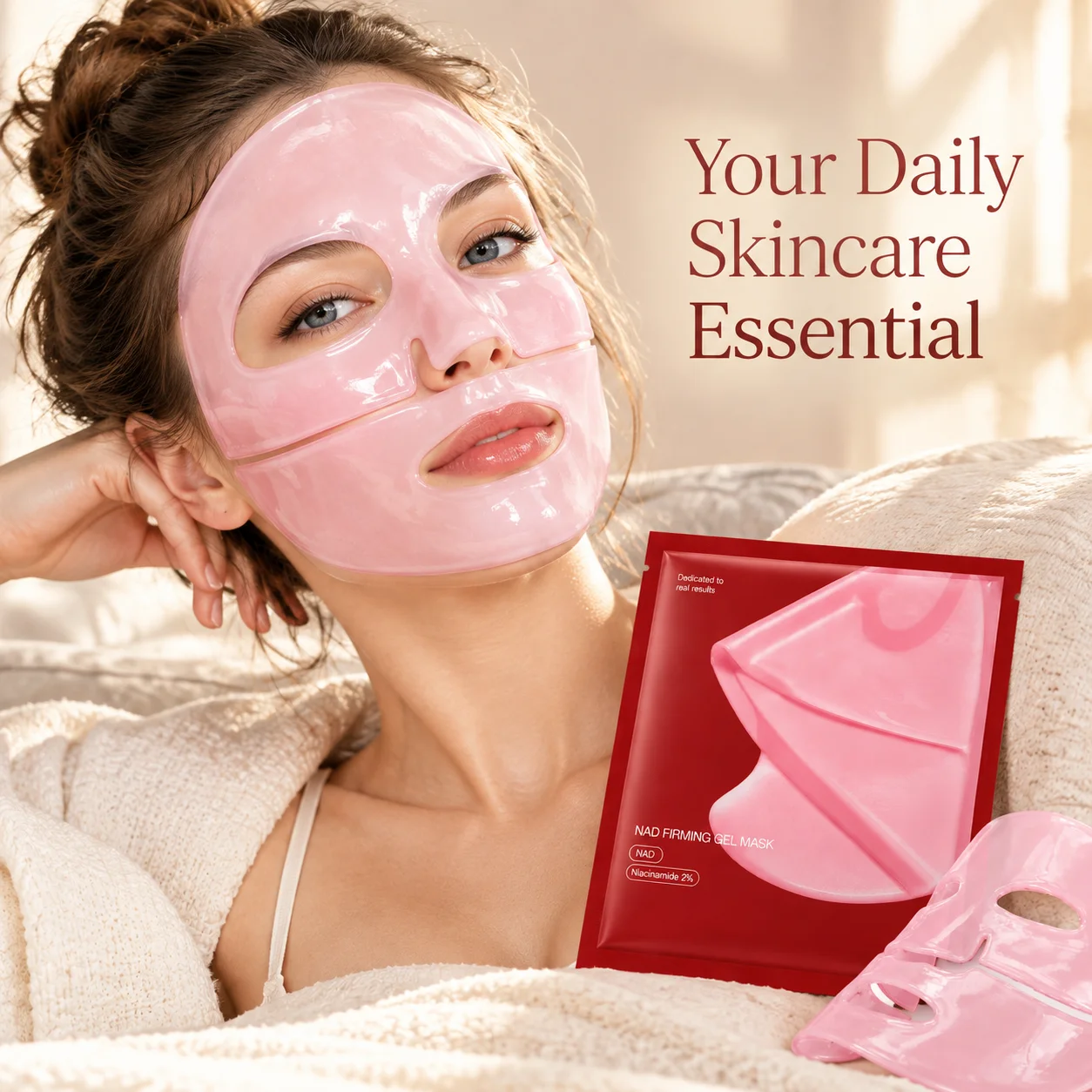 NAD Jelly Gel Mask Facial Sheet Mask Moisturizing Face Mask Hydrating Skincare Mask Niacinamide Mask Portable Daily Face Care