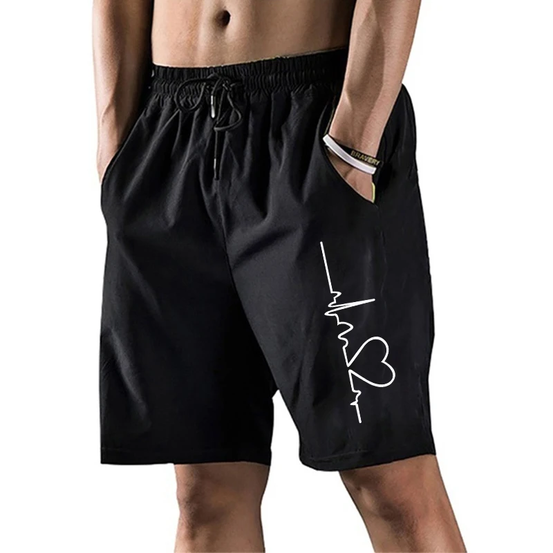 New Fashion Summer Mens Casual Shorts Pants Loose Cotton Movement Dry Quickly Fitness Shorts S-4XL