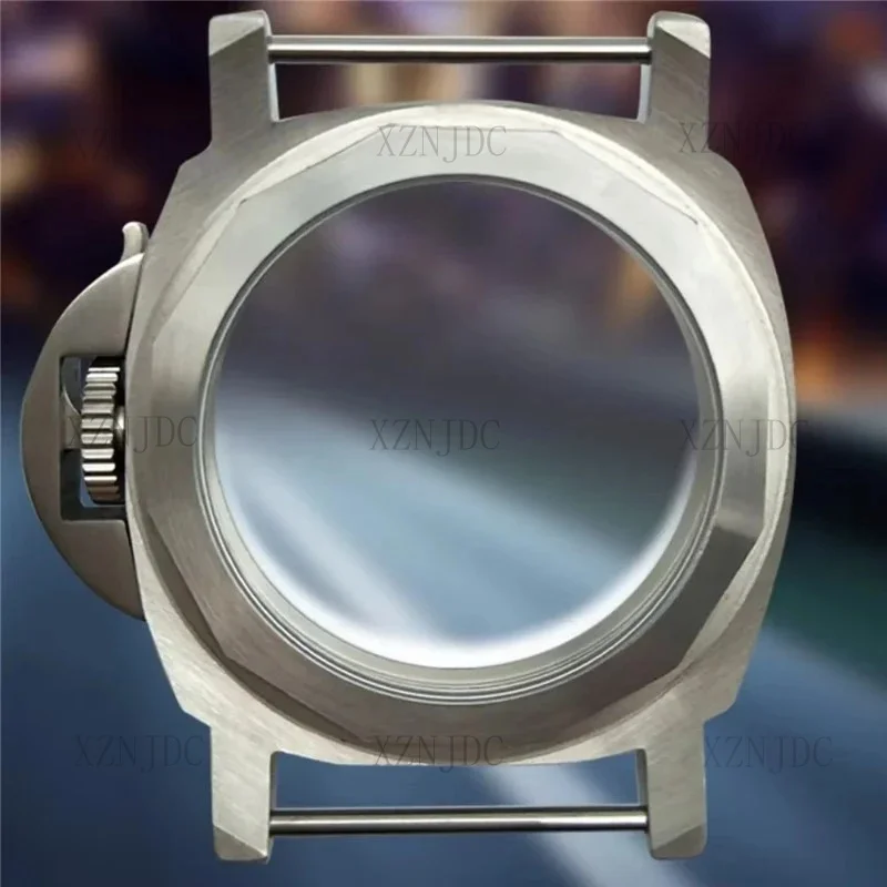 ساعة 44 ملم من الفولاذ المقاوم للصدأ مع مرآة معدنية PAM حافظة رملية مصقولة لحركة ETA 6497 6498 ST3600 ST3620 قرص 34.5 ملم #1