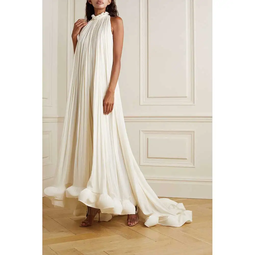 Dubai Arabian Luxury Nude A Evening Dress Cloak Sleeve Dress Ladies Wedding Party 2024