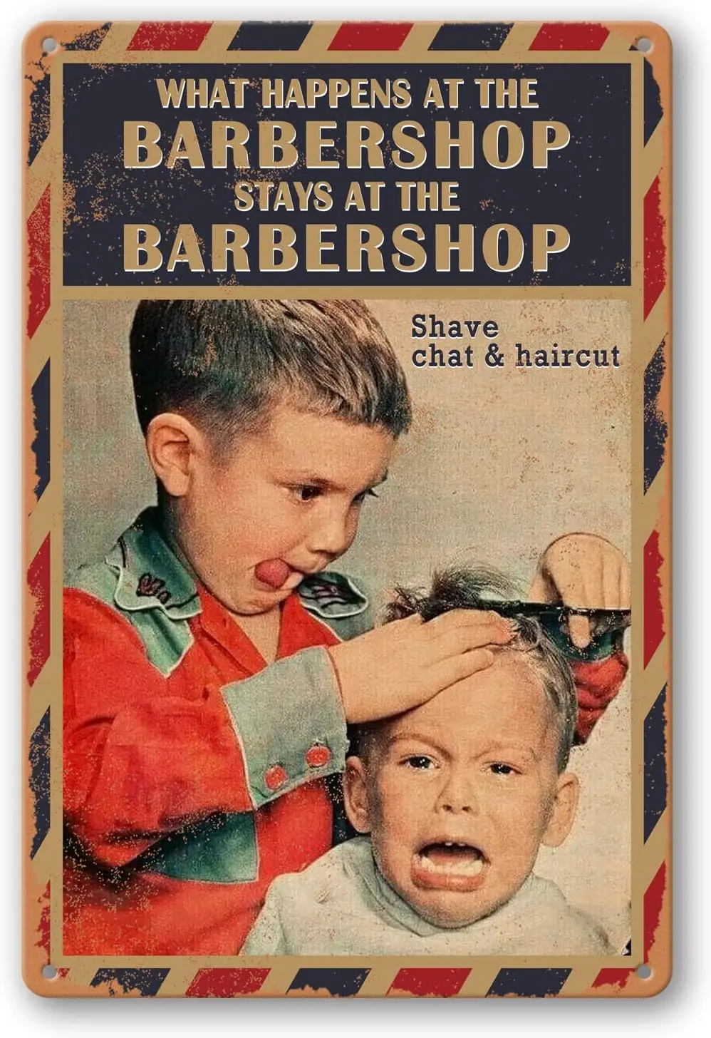 Barber Sign Barbershop Wall Poster Vintage Shop Metal Tin Signs Decor Haircut Posters For Men Wha