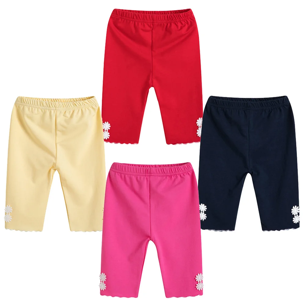 

4pcs Kids Safety Pants Girls Cotton Leggings Newborn Shorts Elastic Waist Pure Cotton Comfortable Tights Underwear