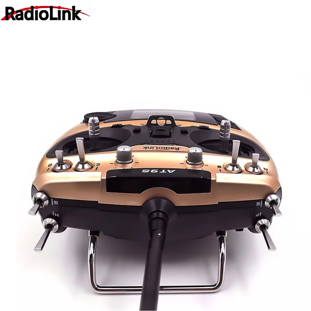 Radiolink AT9SPro 12CH 2.4G DSSS FHSS CRSF Transmissor de rádio mão esquerda direita com receptor R9DS para FPV Racing Drone Multicopter