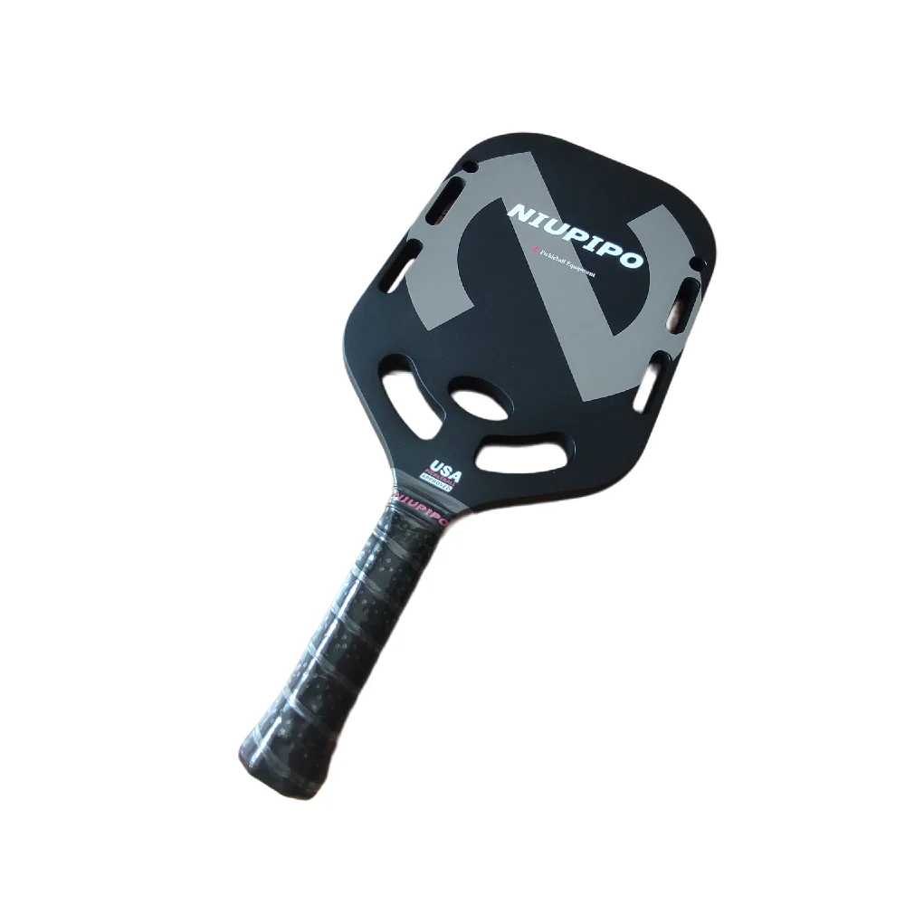 Niupipo Hot Press Carbon Fiber Pickleball Paddle, T700 Carbon Fiber, Lightweight 235g, Textured Surface, Professional Set with P