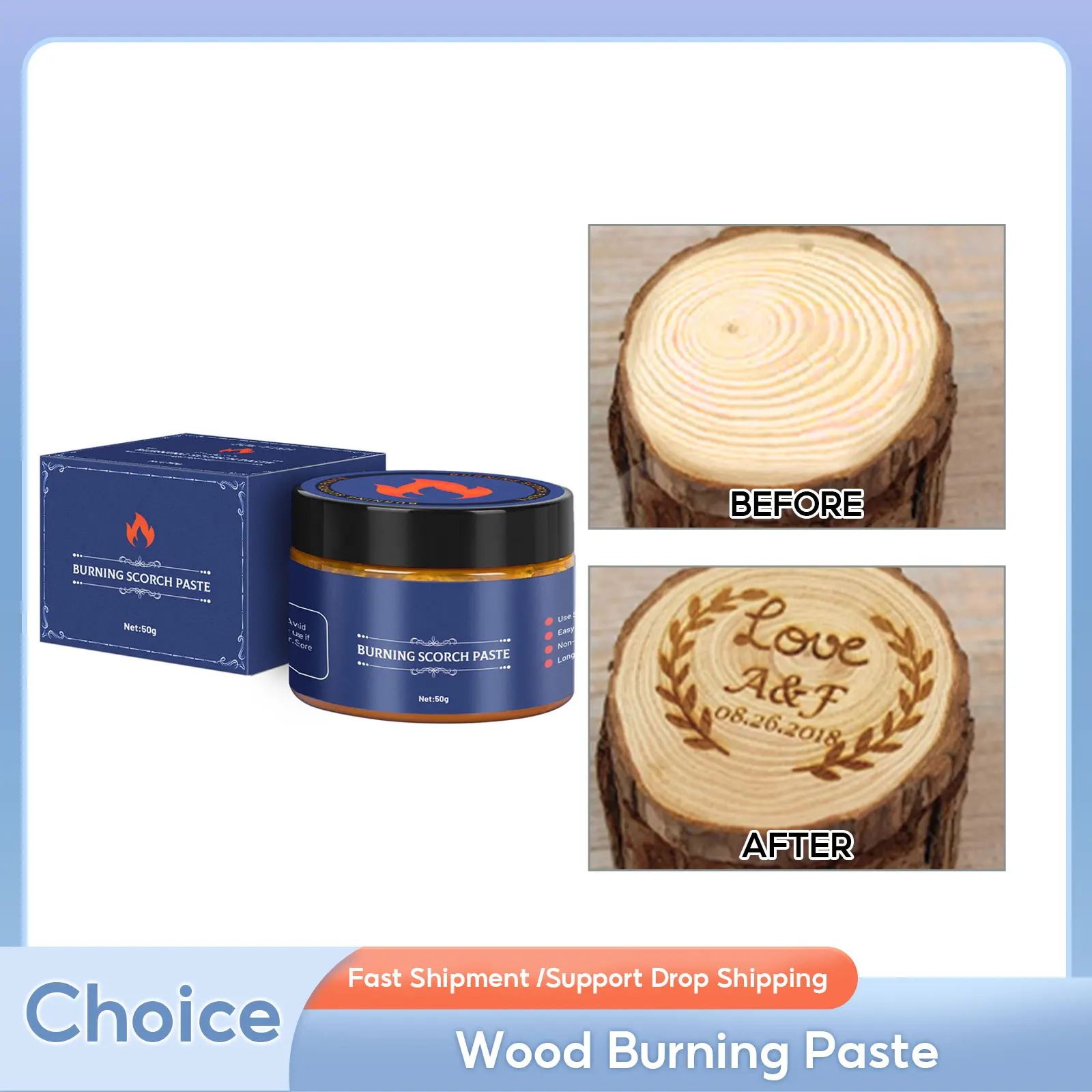 

Wood Burning Paste Wood Craft Combustion Wooden Craft DIY Burning Embossing Carving Soldering Metal Burning Marker Wood Burn Gel