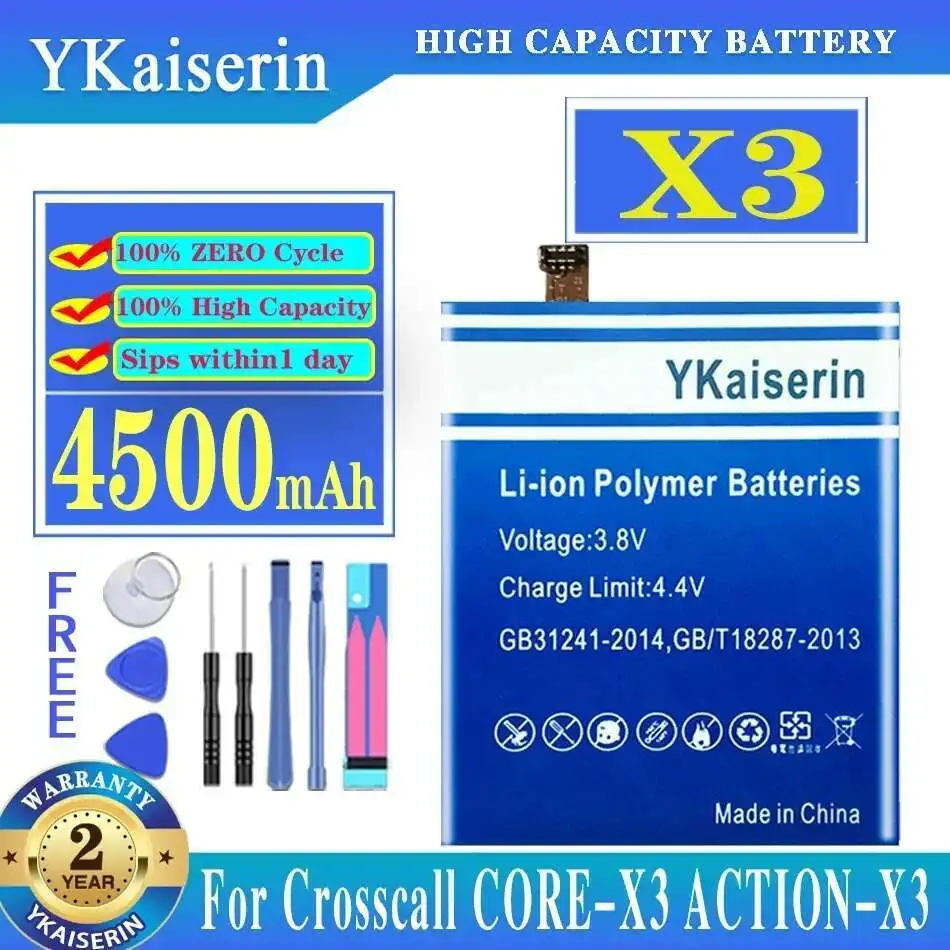 

4500Mah For Crosscall Core-X3 Action-X3 X3 LPN385350 Long Lasting Mobile Phone Battery