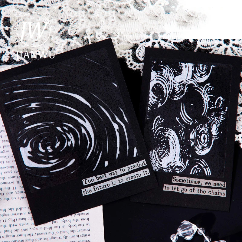 

JIANWU сверкающая серия, винтажный водный узор, пейзажный материал, коллаж, скрапбук, наклейка для домашних животных, креативные канцелярские принадлежности для журнала «сделай сам»