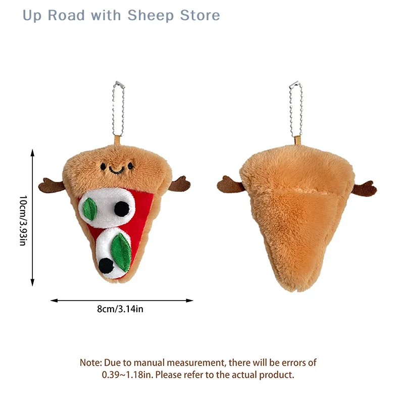 لطيف القطيفة البسيطة البيتزا قلادة فتاة على ظهره قلادة هدية عيد ميلاد مفتاح قلادة