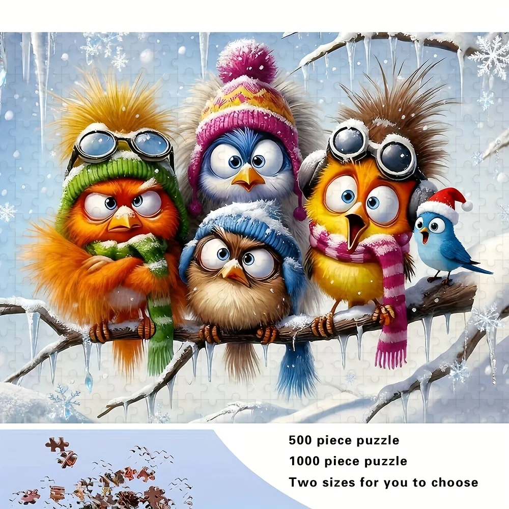 [Weihnachten] 500/1000-teiliges Puzzle für Erwachsene, hochwertiges, stressabbauendes und lustiges Familienspiel, perfekt für Geburtstage, Weihnachten, Ha