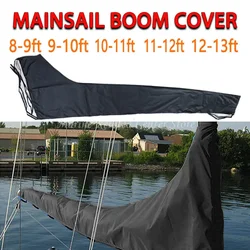 Black 210D Waterproof ,Mainsail Boom Cover, Boat Cover, Anti UV Windproof Sunshade, Sail Cover, Anti Scratch Dustproof Cover