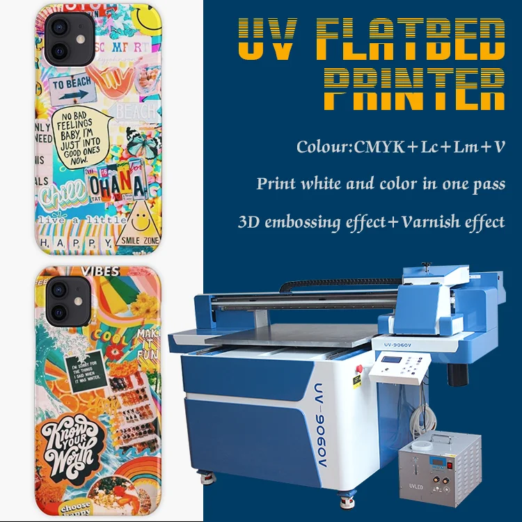 Factory Price Nocai A1 9060 6090 Digital Taimes Wood Porcelain Plywood Spot Foil UV Flatbed Printer